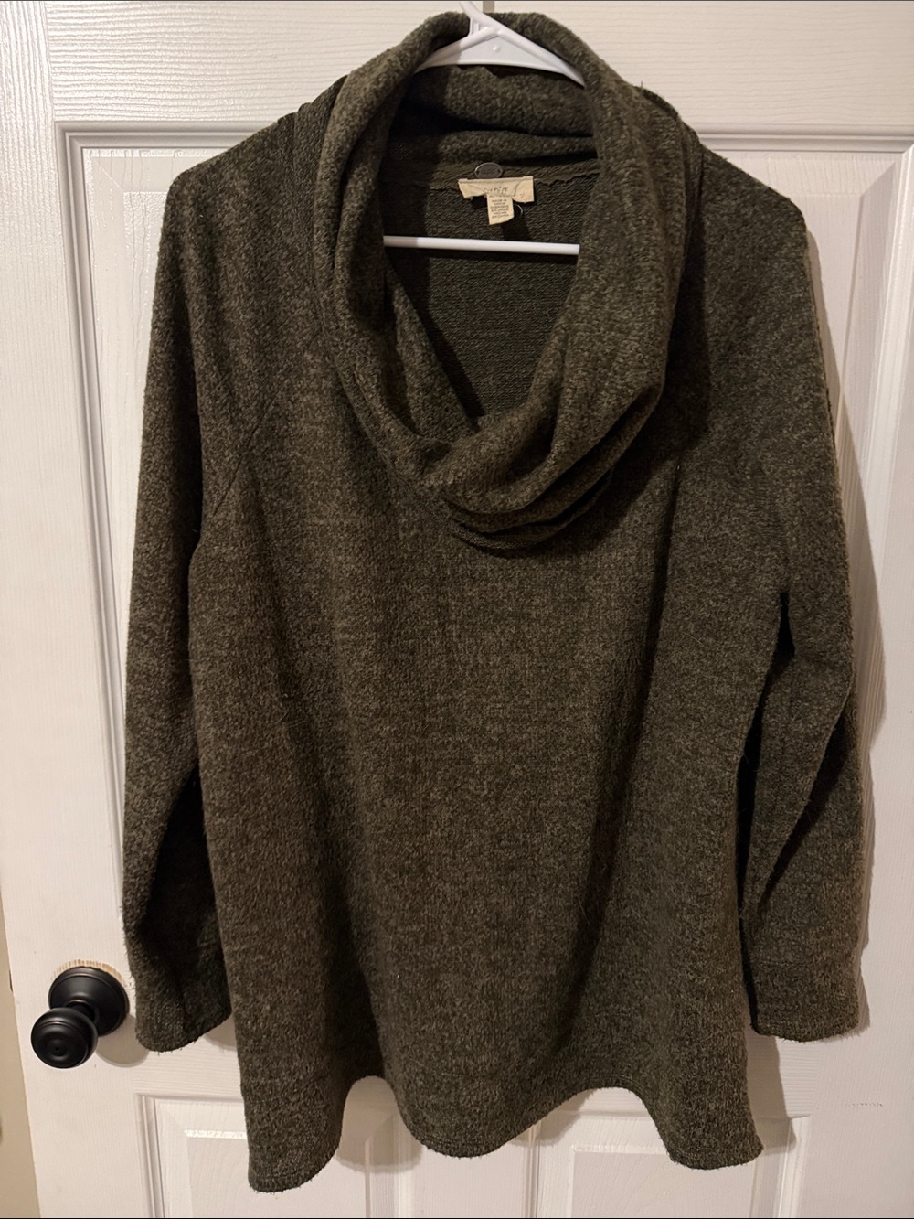 Cupio Olive Green Cowl Neck Sweater
